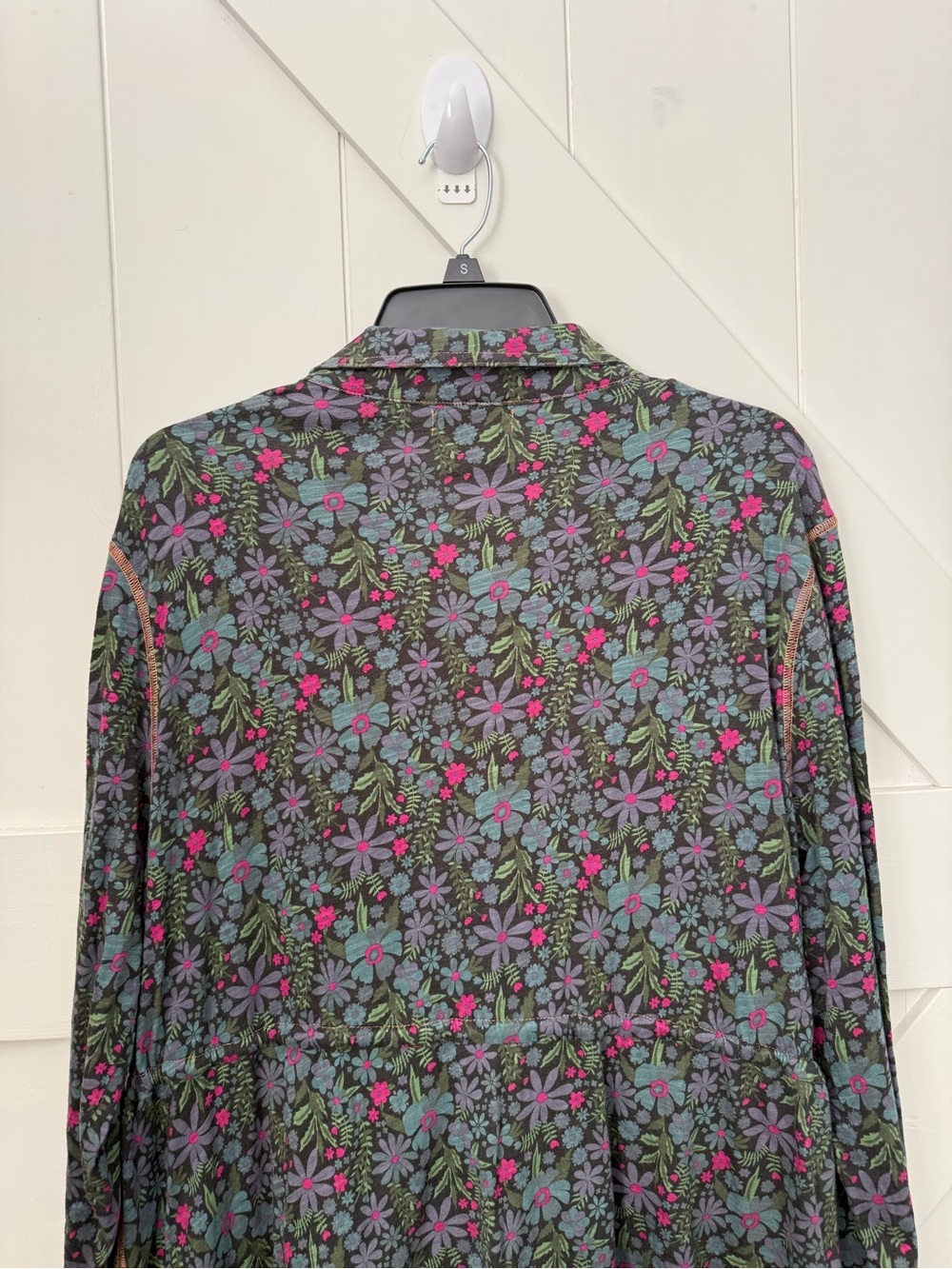Natural Life Christa Knit Cotton Mini Dress Dark Blue Garden ditzy Floral - Picture 6 of 15